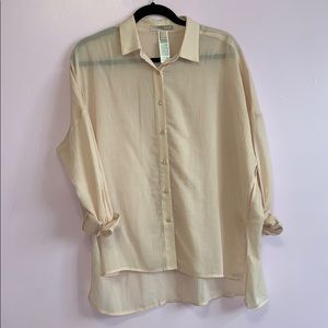Collared flowy button up